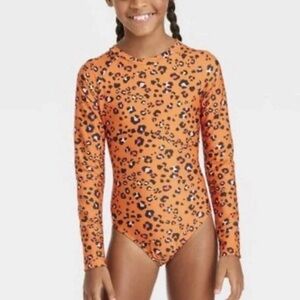 Cat & Jack Girls Long Sleeve Swimsuit - Size M (8) - NWT